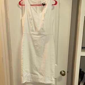 Ann Taylor Classic White Midi Dress